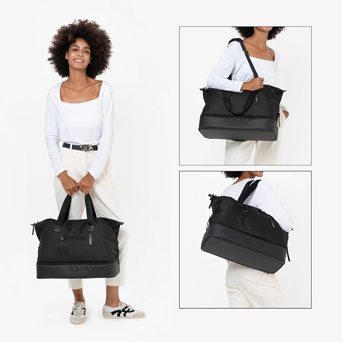 Sherpani Boston, Anti Theft Weekender Bags, Travel Duffel Bag, Carry On Tote Bag with Removable Shoe Bottom Compartment - Image 2