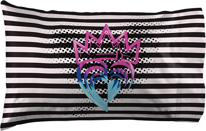 Jay Franco Kids Sheet Set with Fitted, Flat Sheets & Pillow Cover - Ultra-Soft Bedding with Pillowcase for Room Decor, Multi Color - Descendants, 3 Piece Twin - Image 3