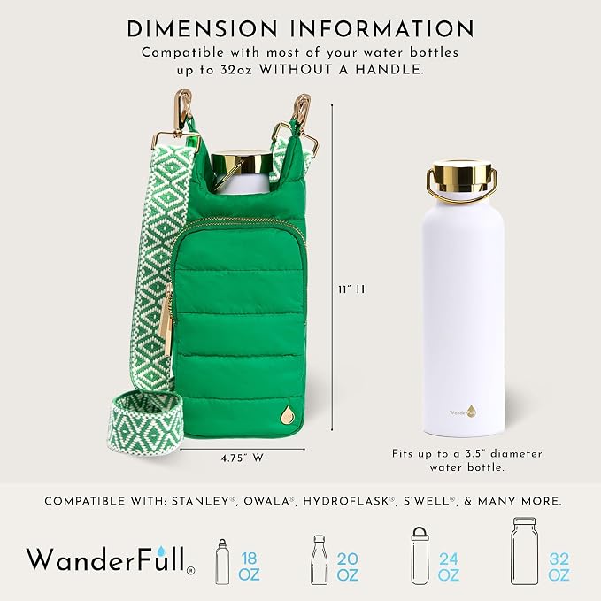 WanderFull Original HydroBag Crossbody Water Bottle Holder with Phone Pocket, Fits Water Bottles up to 32 oz - Image 4