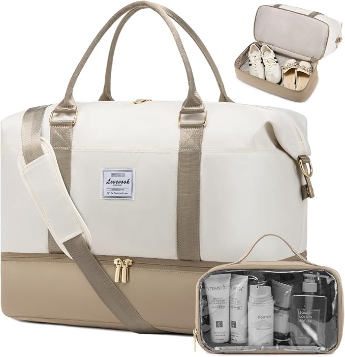 LOVEVOOK Travel Bag Weekender Bags for Women, Carry on Overnight with Shoe Compartment,Duffle with Laptop Pocket,Hospital Bag for Labor Delivery,Gym Tote with Toiletry by LOVEVOOK