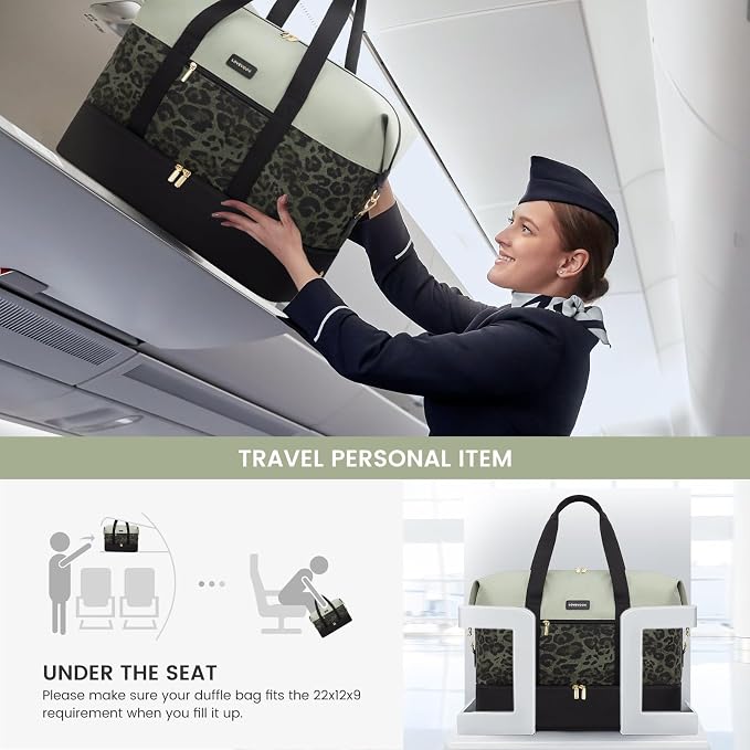 LOVEVOOK Weekender Bag for Women, Large Duffle Bag for Travel with 2 Packing Cubes, Carry on Overnight Bag with Shoe Compartment, Mom Hospital Bags for Labor and Delivery - Image 4