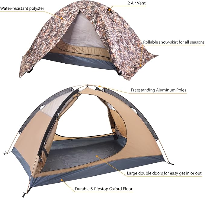 GEERTOP Ultralight 2 Person Backpacking Tent 4 Season Waterproof Camping Tent Double Layer Cold Weather Easy Set Up Tents for Family Camp, Hiking, Hunting Outdoor Mountaineering Travel - Image 3