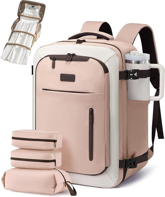 LOVEVOOK Travel Backpack for Women Men with Garment Bag, 50L Carry on Backpack as TSA Personal Item Flight Approved, Luggage Daypack Fits 17.3" Laptop, Overnight Business Weekender Travel Essential by LOVEVOOK