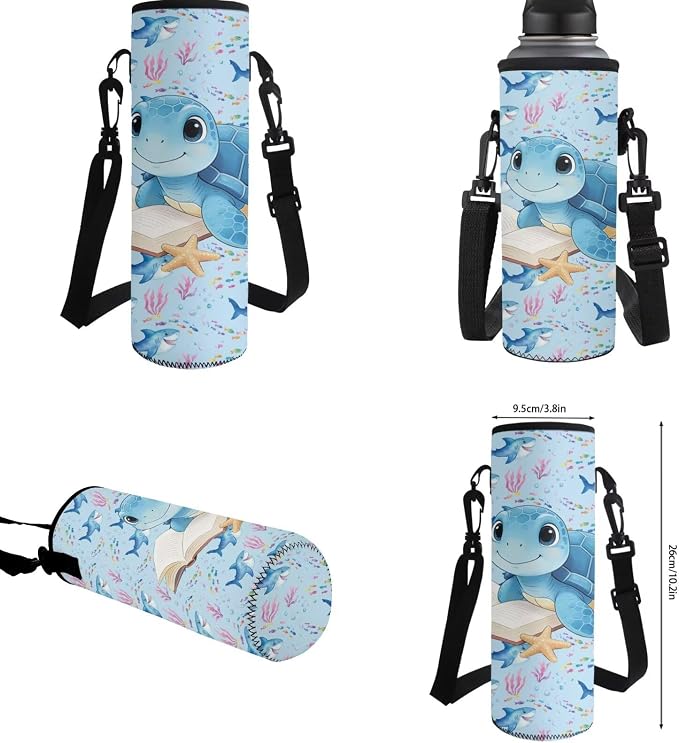 Learning Sea Turtle Backpacks for Girls School Cute Bookbag with Lunch Box Backpack for Boys Set of 4 Back to School Supplies for Elementary 8-12 Kids Bookbag for Daily - Image 6