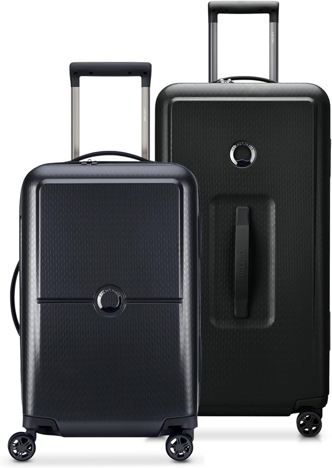 DELSEY PARIS Turenne Hardside Luggage with Spinner Wheels, Black, 2-Piece Trunk Set (19/27) by DelseyParisLuggage