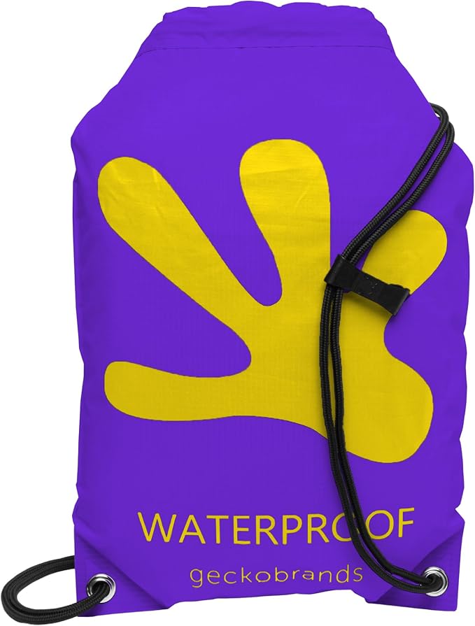 geckobrands Embark 10L Drawstring Backpack – Waterproof, Lightweight Dry Bag for Beach, Hiking, and Light Water Activities by geckobrands
