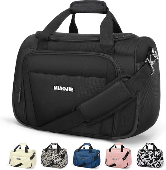 Underseat Carry On Luggage Lightweight Travel Tote Weekender Bag Overnight Duffle Bag for Travel, Travel Essentials Personal Item Travel Bag for Women and Men,Black-16Inch by MIAOJIE