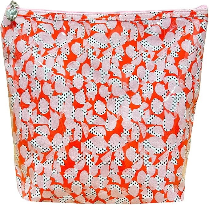 Jacaranda Living Large Cosmetic Bag – Water-Resistant Makeup Bag with PVC-Lined Interior, Easy to Clean Travel Toiletry Bag, Pebble Polka Dot by JacarandaLiving