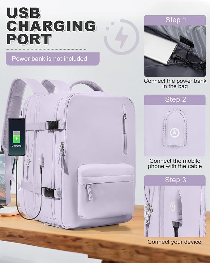 VGCUB Vacuum Backpack Travel with Pump, Vacuum Seal Compression Bags Laptop Backpack Personal Item - Image 7