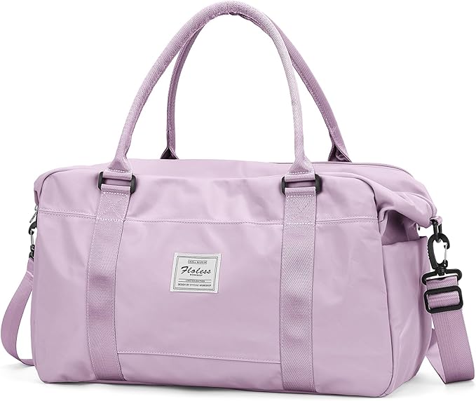 Travel Duffel Bag, Carry On Overnight Weekender Bags for Women | Travel Bag with Wet Pocket & Trolley Sleeve, For Spirit Airlines 18x14x8 Personal Item Bag by HYC00