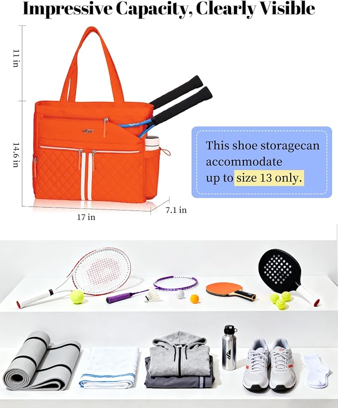 Tennis Bags for Women, Tennis Bag Holds 2 Rackets, Gym Bags with Ventilated Shoe Compartment, Suitable for Pickleball Tennis Badminton - Image 2
