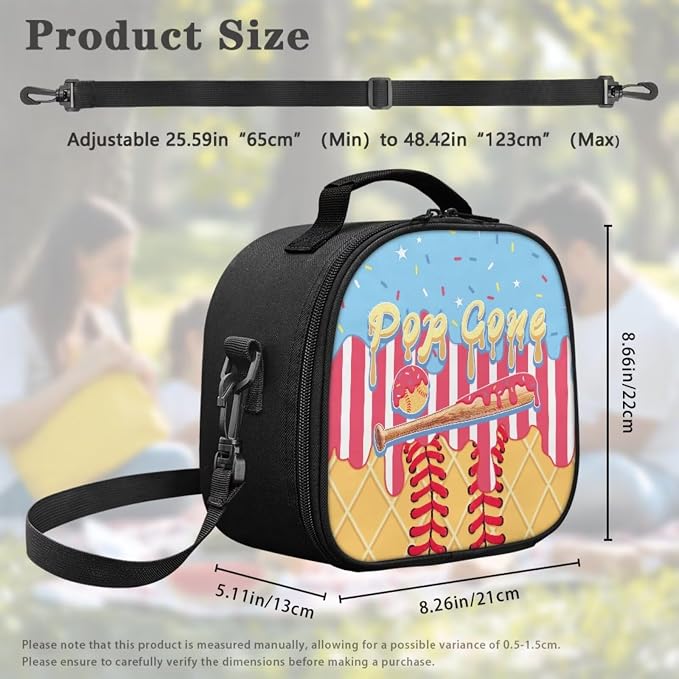 Pop Cone Ice Cream Drip Kids 4-in-1 School Set with Lunch Box, Pencil Case & Dinosaur Charm, 17 Inch Bookbag for Girls Ages 9-11 4th 5th Grade, Lightweight Sport Backpack - Image 5