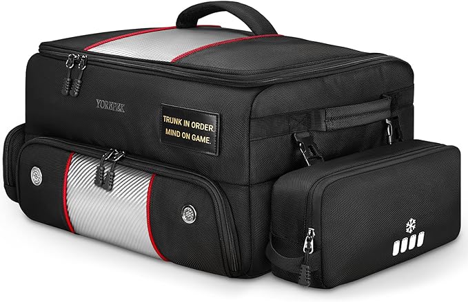 YOREPEK Upgraded Golf Trunk Organizer, Golf Gifts for Men, with Removable Insulated Pouch&Dust-Proof Protective Layer, Multi-Compartment fits 2 Pairs of Shoes, Golf Accessories - Image 9