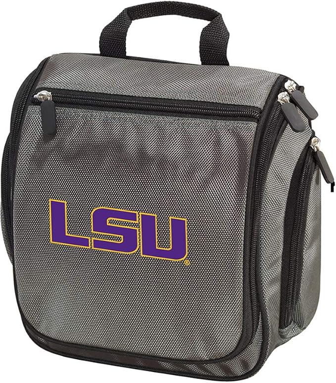 Broad Bay LSU Tigers Toiletry Bags Or Hanging LSU Shaving Kits (Gray - LSU Logo) by BroadBayPersonalizedGifts