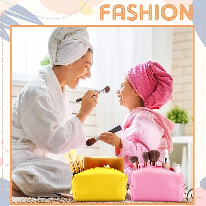 Kigeli Aesthetic Makeup Bags PU Leather Cosmetic Pouches Waterproof Plain Toiletry Bags Makeup Pouches Bulk for Women Party Gift Travel Storage Organizer(Macaron,7.1 x 2.8 x 4.3 in) - Image 6