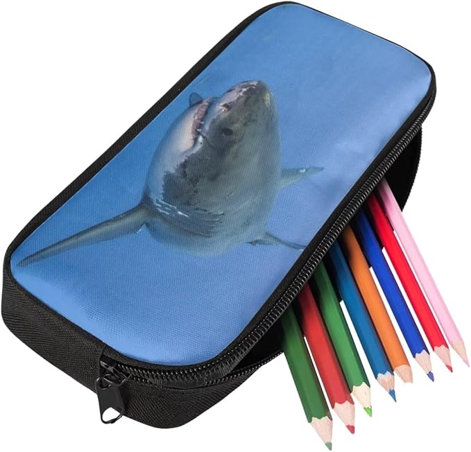 Kids Novelty Animal Backpack and Lunch Box for Boys Girls Student Lightweight 17 Inch School Shark Backpack with Lunch Bag Pencil Case Kids Comfy Padded Black Large Bookbag - Image 5