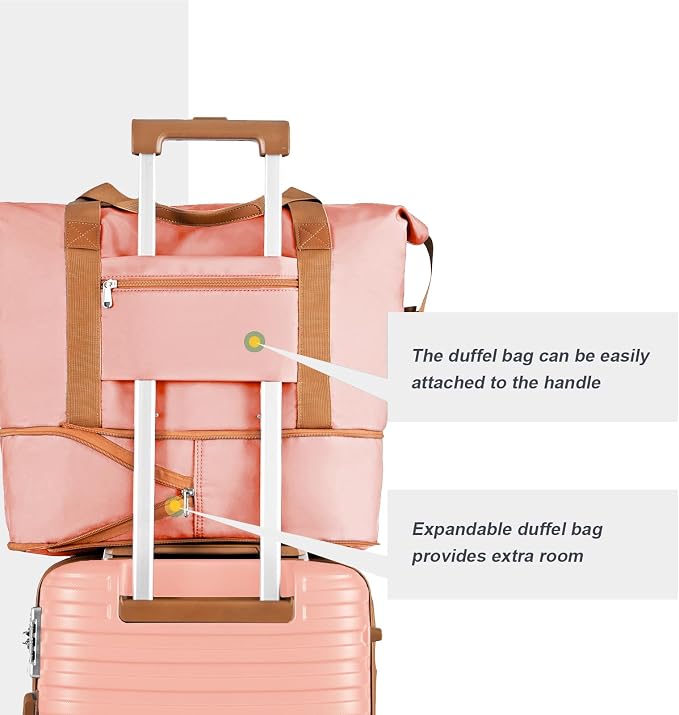 Joyway 28 Inch Large Luggage Hardside Suitcase with Spinner Wheel, Lightweight 3 Piece Suitcase Set with TSA Lock(Pink) - Image 7