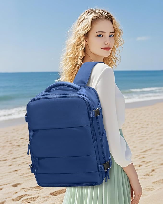 coowoz Travel Backpack for Women Man Carry On Backpack Mochila de Viaje Waterproof Teacher Personal Item Backpacks Travel Bag Essentials Rucksack Airplane Accessories Must Haves Royal Blue - Image 8