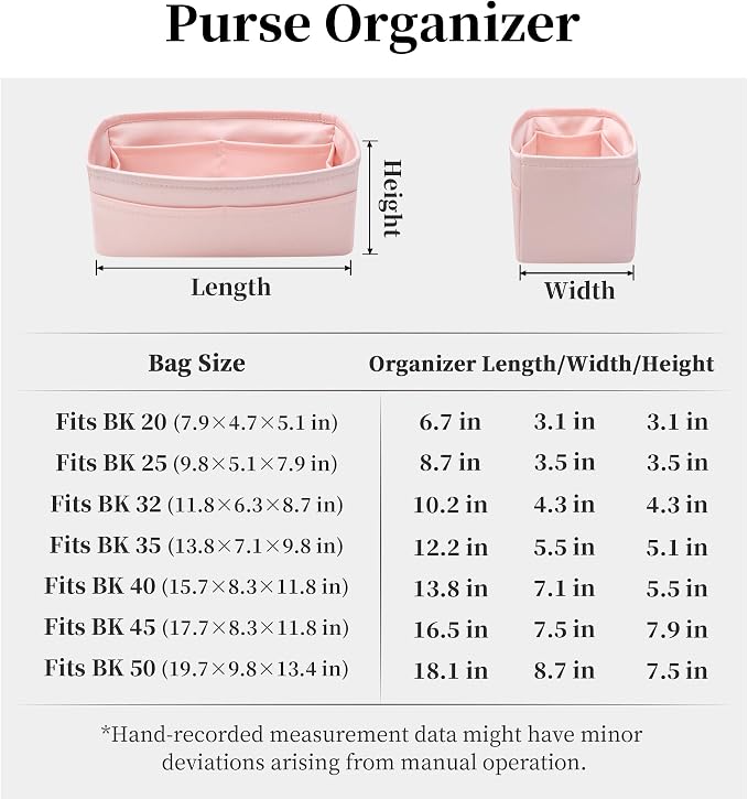 Satin Purse Organizer for Birkin 40, Pink | Custom Fit, Multiple Pockets, Lightweight Purse Essentials, Ideal for Travel, Shopping, and Daily Use - Image 8