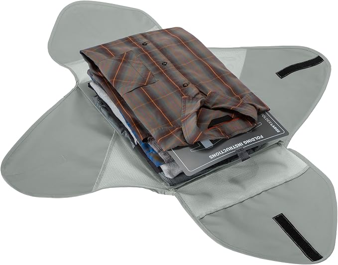 Eagle Creek Pack-It Reveal Garment Folder - Travel Garment Bag with Compression Wings to Maximize Luggage Space - Convenient Top Handle - Quick Drying Material - Storm Grey - Large - Image 4