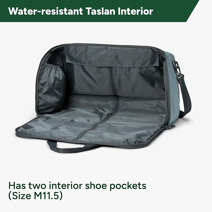 Halfday Convertible 2-in-1 Garment Duffel Weekender Bag 40L: Wrinkle-Free Travel (Hanging Suit Compartment, Shoe Pockets, Trolley Sleeve), Durable & Water-Resistant Carry-on, Coast - Image 3