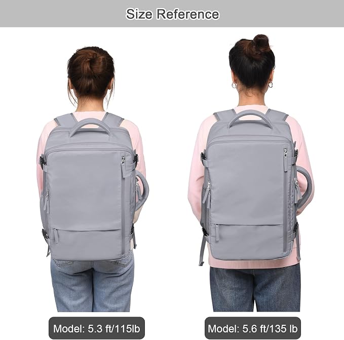 Sinaliy Travel Backpack for Men and Women, 17 Inch Laptop Backpack | Waterproof Large Expandable College Bookbag, as Person Item Flight Approved with Anti Theft Pocket and Wet Pocket, Grey - Image 7