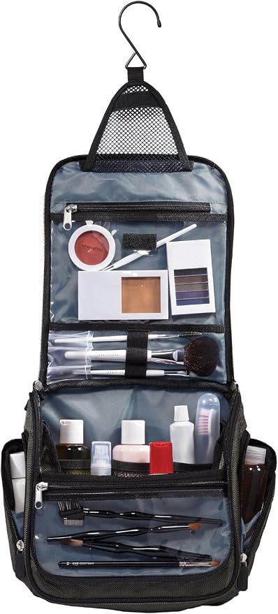 Broad Bay Official Alabama Crimson Tide Toiletry Bag Travel Organizer | Hanging Hook, 1680D Ballistic Polyester, Clear Pockets, Side Zip Storage, Grooming, Shaving, Cosmetics, Alumni Gift - Image 2