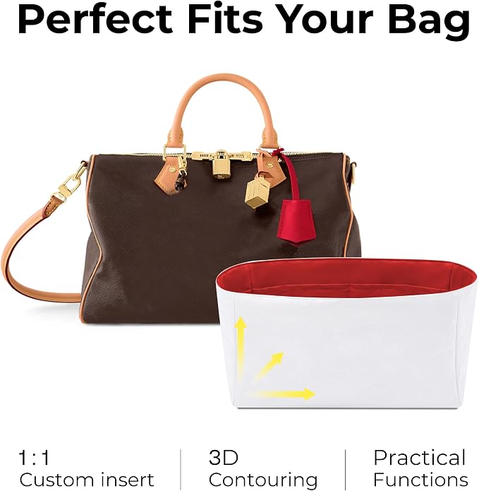 Soft Support Organizer Compatible with LV Soft Speedy Dark | Handcrafted DuPont™ Tyvek®,Handbag Organizer Insert, Precision 1:1 Custom Fit,Rogue Coeur,Ideal for Shopping and Daily Carry - Image 3