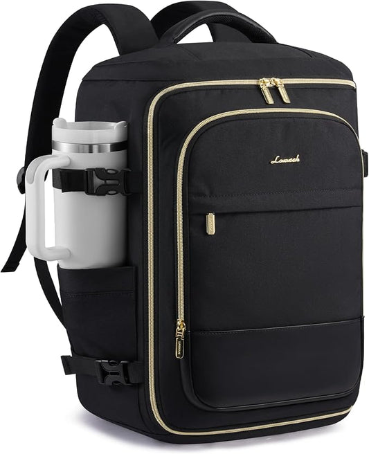 LOVEVOOK 40L Travel Backpack Carry on Flight Approved, Personal Item Bag with 3 Packing Cubes, Travel Backpack for Women Fits 17" Laptop, Water-resistant Carry On Bag for Airplanes by LOVEVOOK