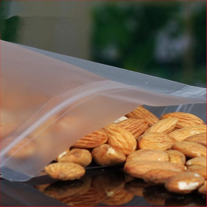 PABCK 100 Pack 3.9x5.9 inch Resealable Stand Up Bags Matte Clear Zipper Lock Heat Seal Pouches with Tear Notch for Zip Food Storage Lock Packing - Image 8