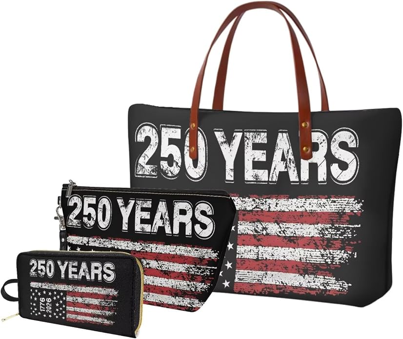 GIFTPUZZ Women Tote Bag Women Wallet Portable Cosmetic Bag for Women Bag Set 3 Pack PU Leather Bags with Zipper - Image 8