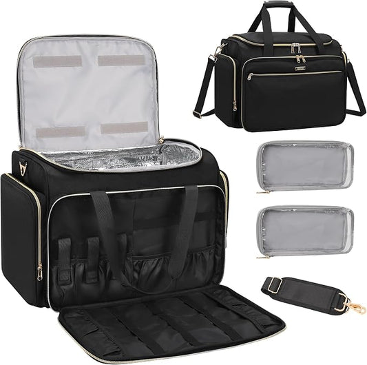 MONSTINA Professional Hairstylist Traveling Bag with Two Detachable Small Bags,Hairdressing Bag Makeup Salon Organizer Bag for Barber Hairdresser Insulation Material by MONSTINA