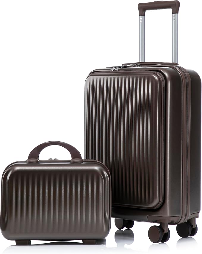 20/14 Inch Hardside Luggage, Durable ABS Suitcase with Spinner Wheels by Merax