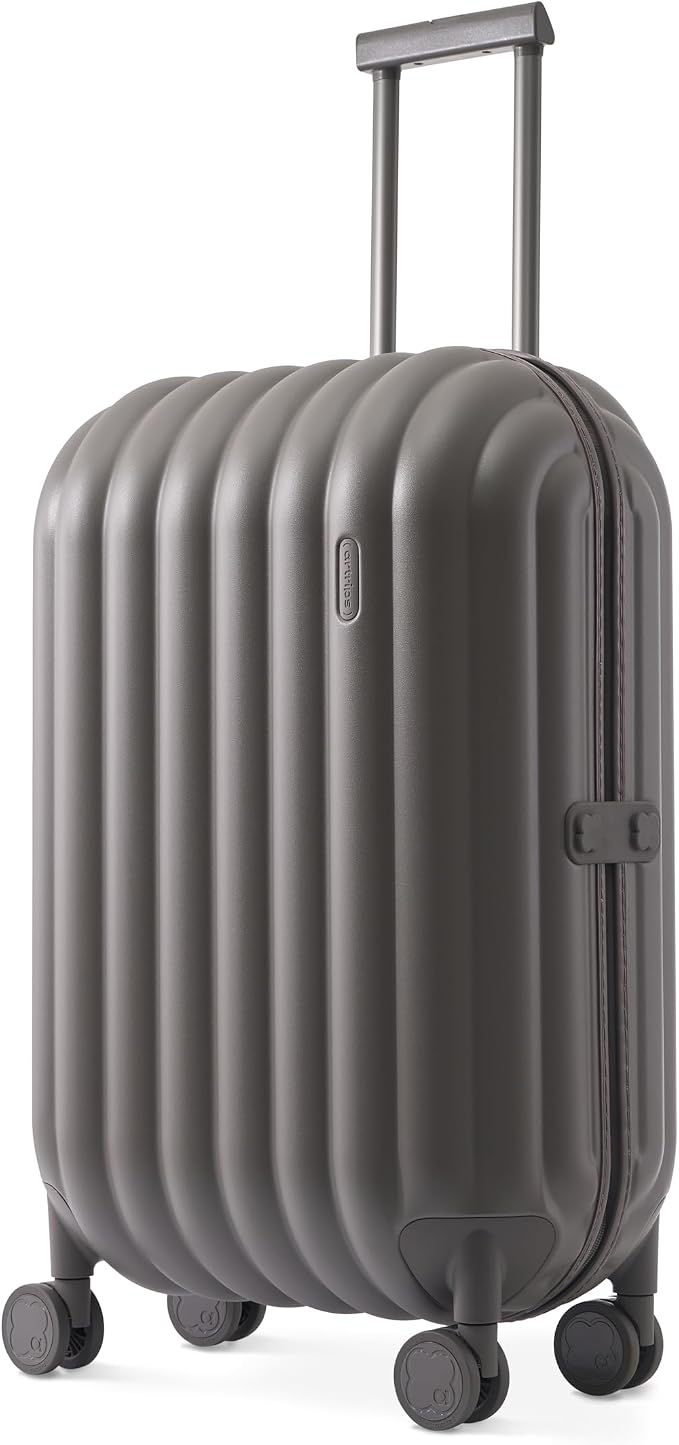 artrips Checked Luggage 24 Inch, Lightweight Hard Shell Suitcase with Spinner Wheels, Medium Travel Suitcase for 4–7 Day Trips, Grey by artrips