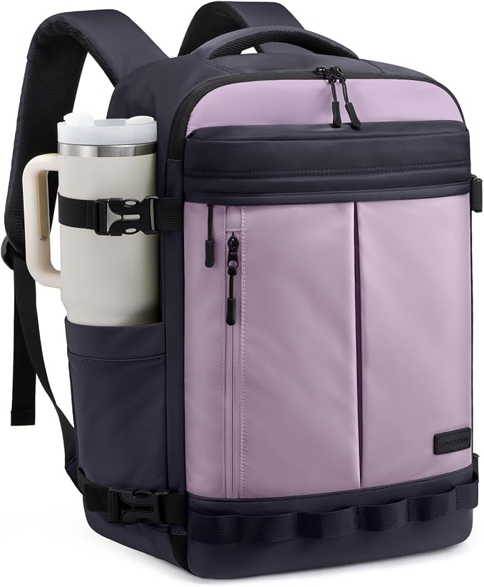 LOVEVOOK 50L Travel Backpack for Women Men, Airline Approved Carry On Luggage with 3 Cubes Accessories, TSA Personal Item Travel Cruise Essentials, Waterproof Weekender Overnight Bags fits 17" Laptop by LOVEVOOK
