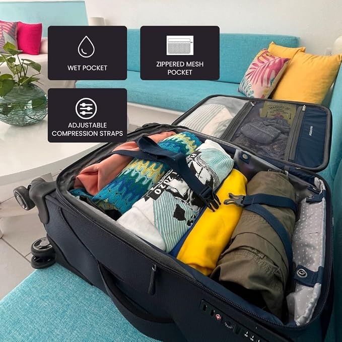 Ricardo Beverly Hills Avalon Softside 2-Piece Luggage Set Made with Sustainable 100% Recycled PET (rPET), Lightweight, Eco-Friendly Travel, Expandable, Dual Spinner Wheels, Juniper Green, (20" & 24") - Image 5