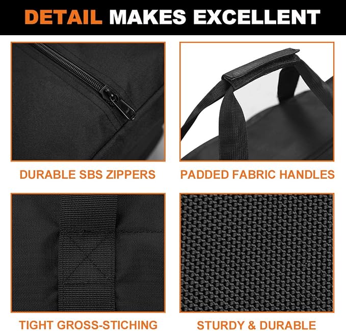 Sports Duffle Bag - Extra Large Travel Duffel Luggage Bag with Upgrade Zipper, Sturdy & Water Resistant, Black (Black 47inch 2Pack) - Image 4