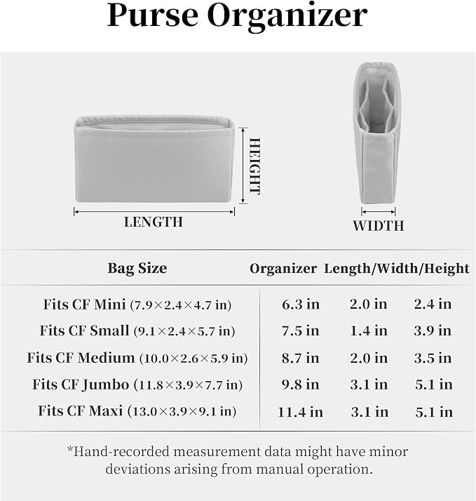 Purse Organizer Insert, Silky-Soft Lightweight Design, Multi-Pocket, Keeps Bag Organized & Protects Interior, Fits Chanel Classic Flap Maxi, Ideal for Travel & Daily Use(Pearl Grey, CF Maxi) - Image 7