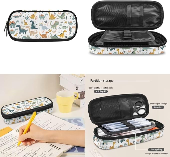 Dinosaur Kids Backpack Boys Girls for Preschool Child Bookbag Preschool Backpack Primary Elementary School Bags with Lunch Bag and Pencil Case, 3Pcs - Image 6