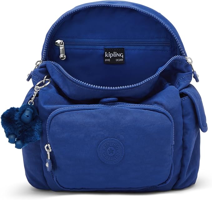Kipling City Pack Mini Backpack, Lightweight Compact Daypack with Multiple Pockets, Adjustable Straps & Everyday Travel Backpack - Blazing Blue - Image 3
