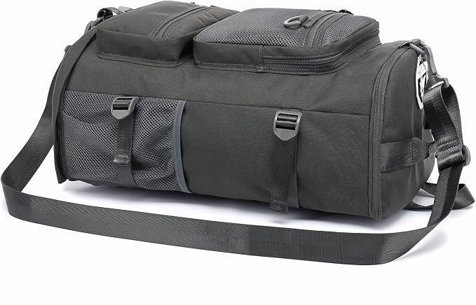 Kalesi Gym Duffle Bag Backpack 4-Way Waterproof with Shoes Compartment for travel Sport Hiking laptop (gray) - Image 7