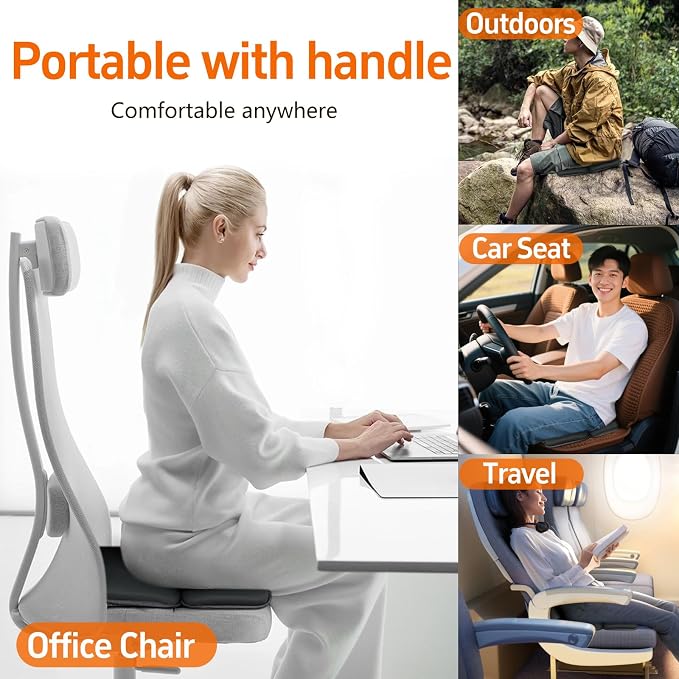 Sojoy iGelComfort 3 in 1 Foldable Gel Seat Cushion Featured with Memory Foam (A Must-Have Travel Cushion! Smart, Easy Travel Cushion) (Size: 18.5“ x 15" x 2") - Image 6