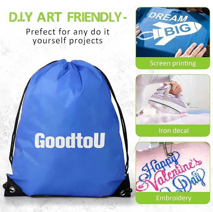 Shappy 60 Pieces Drawstring Backpack Bags Sports Drawstring Bags Bulk Nylon Cinch Bag for Gym Yoga Women Men Sports Outdoor(30 Multiple Colors) - Image 5