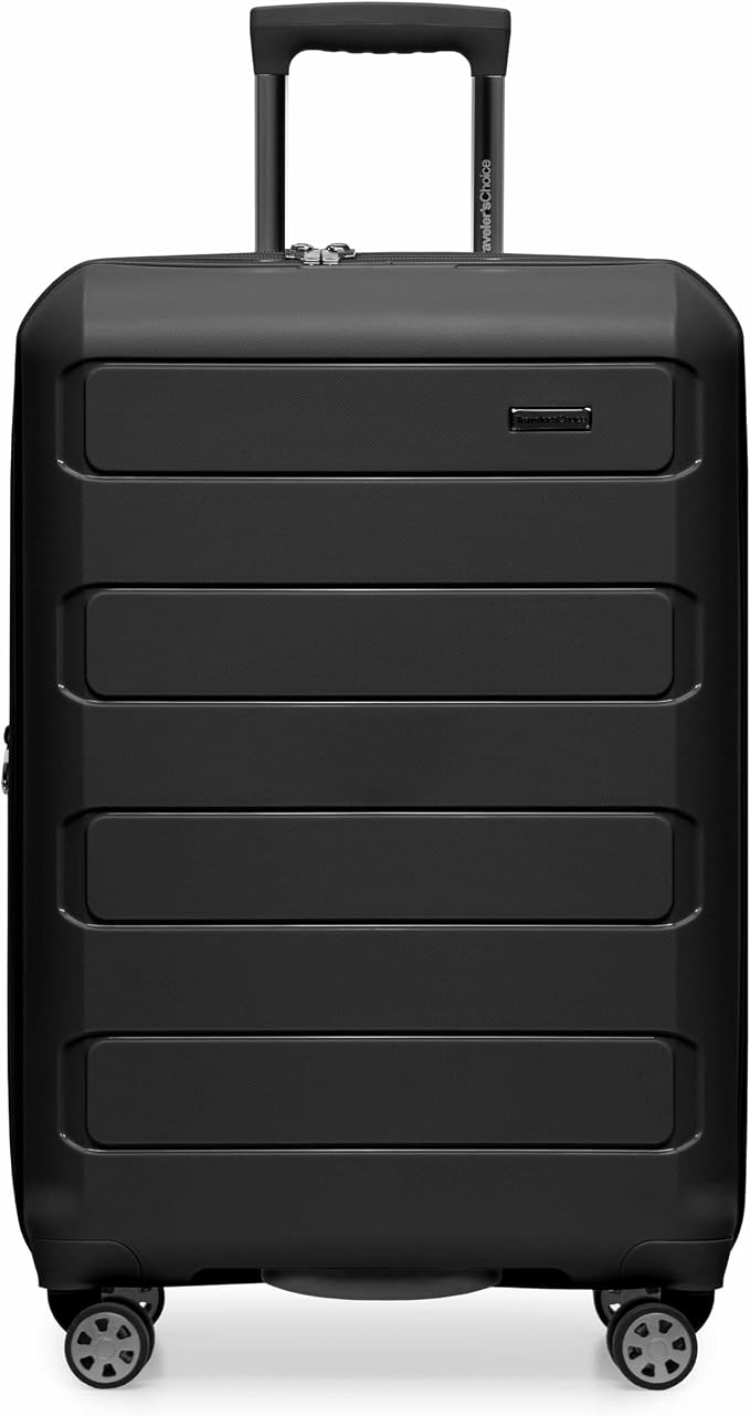 Traveler's Choice Pagosa Hardshell Expandable Luggage with Spinner Wheels, Black, 27-Inch Medium - Image 2