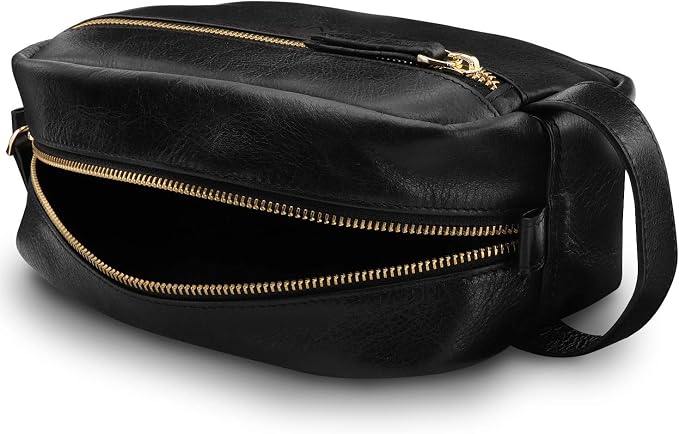 Londo Genuine Leather Travel Toiletry Bag – Makeup, Shaving Organizer, Dopp Kit for Men & Women, Durable & Stylish Travel Accessory - Image 2