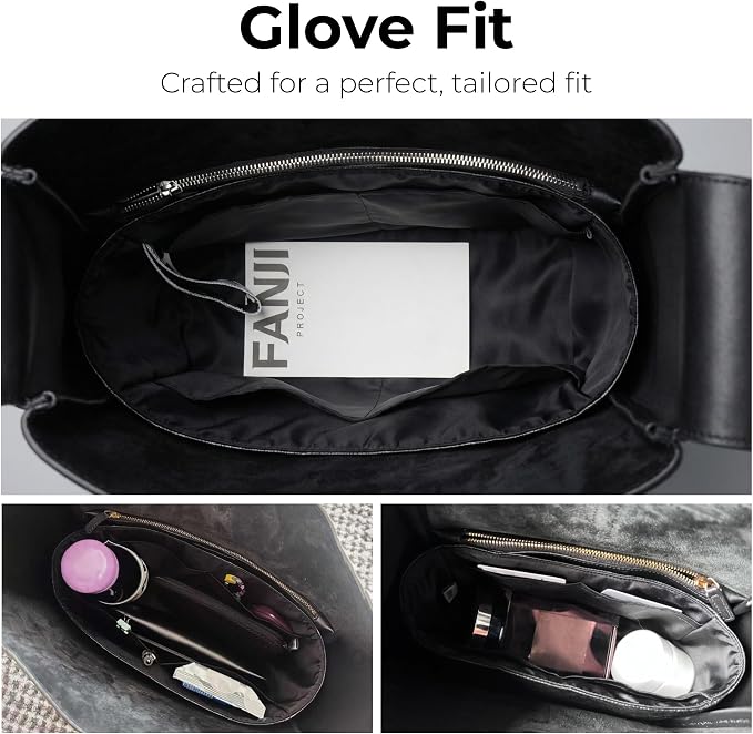 Purse Organizer Compatible with YSL Le 5 à 7 Supple Large | Handcrafted DuPont™ Tyvek®,Lightweight Hobo Organizer Insert, 1:1 Custom Fit,Matte Black,Ideal for Work and Everyday Use - Image 3