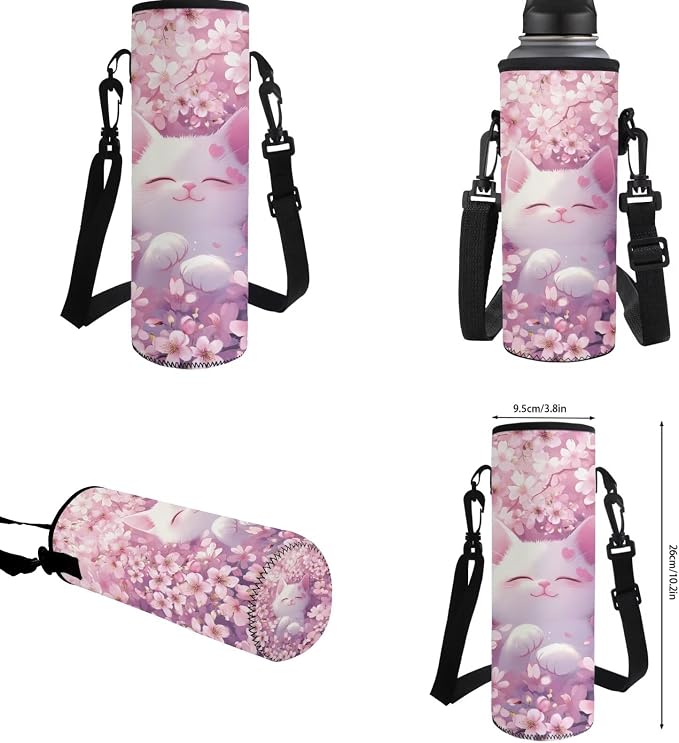 Cat Backpack for School Girls Cute Pink Backpack and Lunch Box for Girls School Bag Set 4-in-1, Lightweight 17" Kids Bookbag Ages 8-10 10-12 Teens Daypack Purse - Image 6