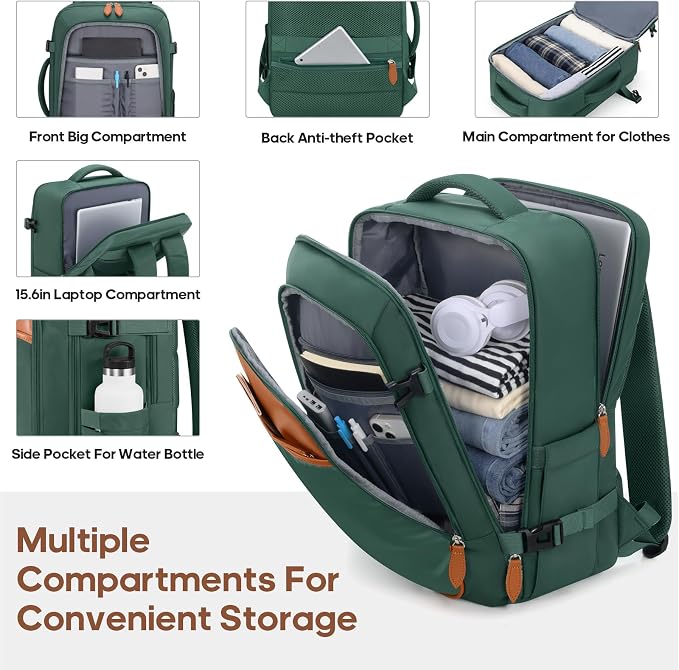 Luggage Sets 7 Piece, Durable Hardside ABS Carry on Luggage with Spinner Wheels & YKK Zipper TSA Lock, Large Checked Travel Suitcase With Backpack Set for Men and Women,20/24/28 Inch - Image 5
