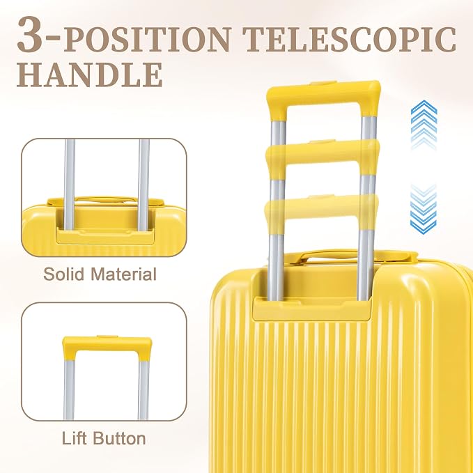 20/14 Inch Hardside Luggage, Durable Suitcase with Spinner Wheels - Image 6