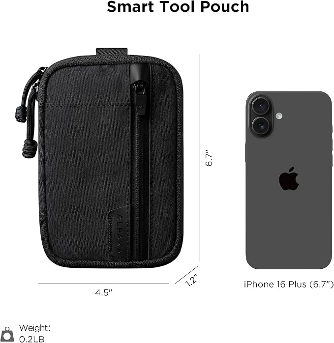 ALPAKA Admin Pouch Pro EDC Organizer Tool Pouch Black Axogrid 300D | Smooth Zipper, Weatherproof Storage for Electronics, Cables, Travel Accessories - Image 4
